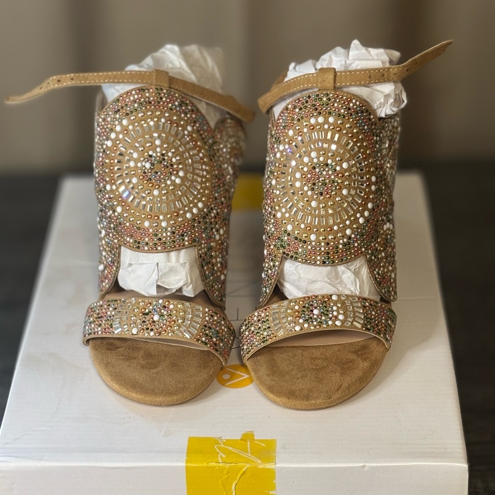 VENUS Beaded Sandals- Multicolor